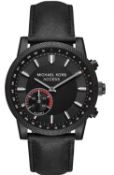 Michael Kors mkt4025 Men's Hutton Hybrid Smartwatch. Quartz Stainless Steel and Leather