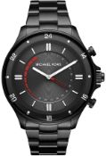 Michael Kors Mkt4015 Access Men's Reid Black IP Hybrid Smartwatch