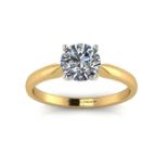 18ct Yellow Gold Single Stone Claw Set Diamond Ring H VS 0.25 Carats