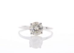 18ct White Gold Single Stone Rex Set Diamond Ring 1.19 Carats