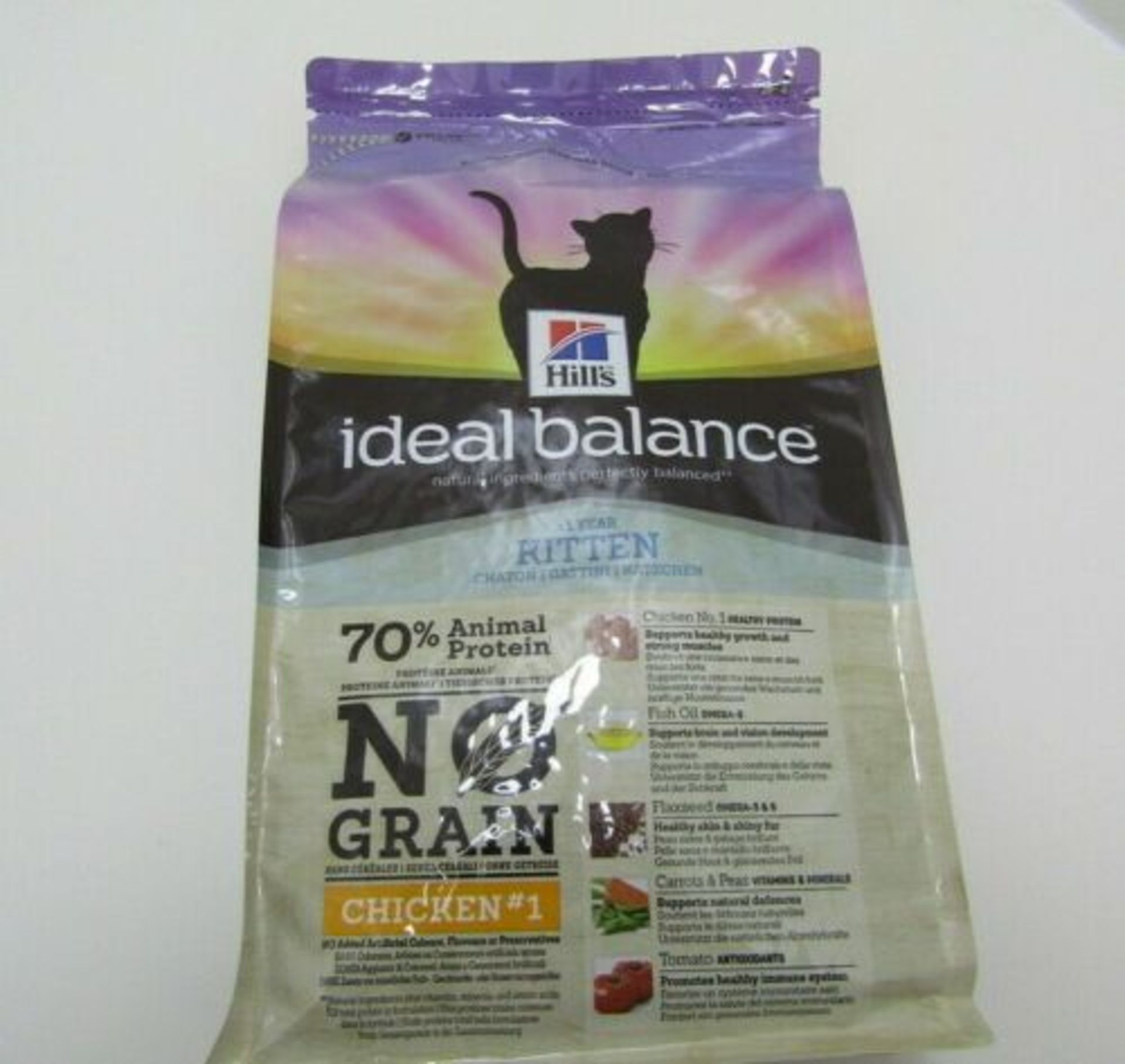 12 x Cat Food. Hills Ideal Balance Kitten No Grain Chicken and Potato 1.5kg each - Image 2 of 2