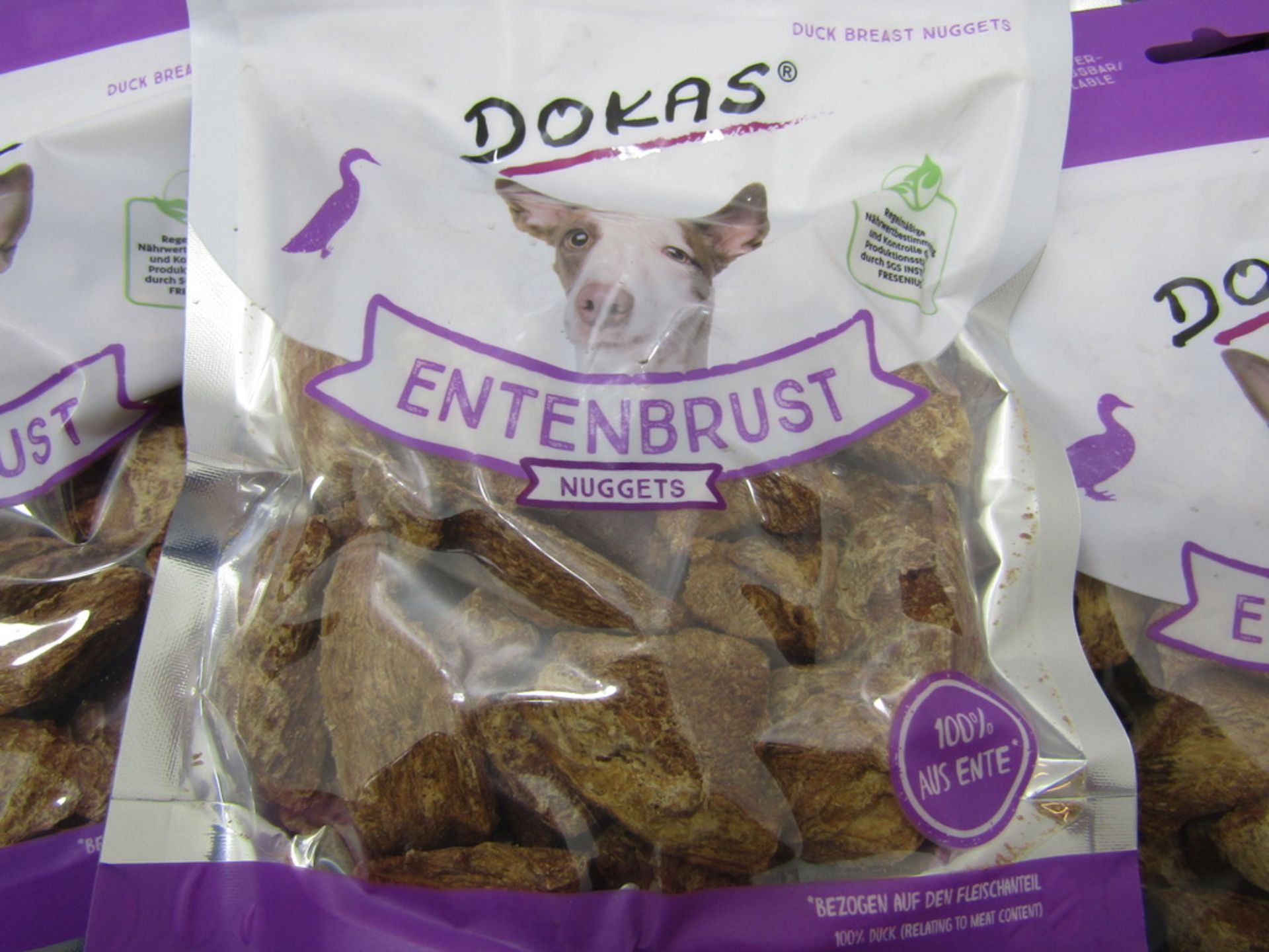 15 x Dog Chew Treats. Dokas Duck Breast Nuggets. 110g each - Image 2 of 3