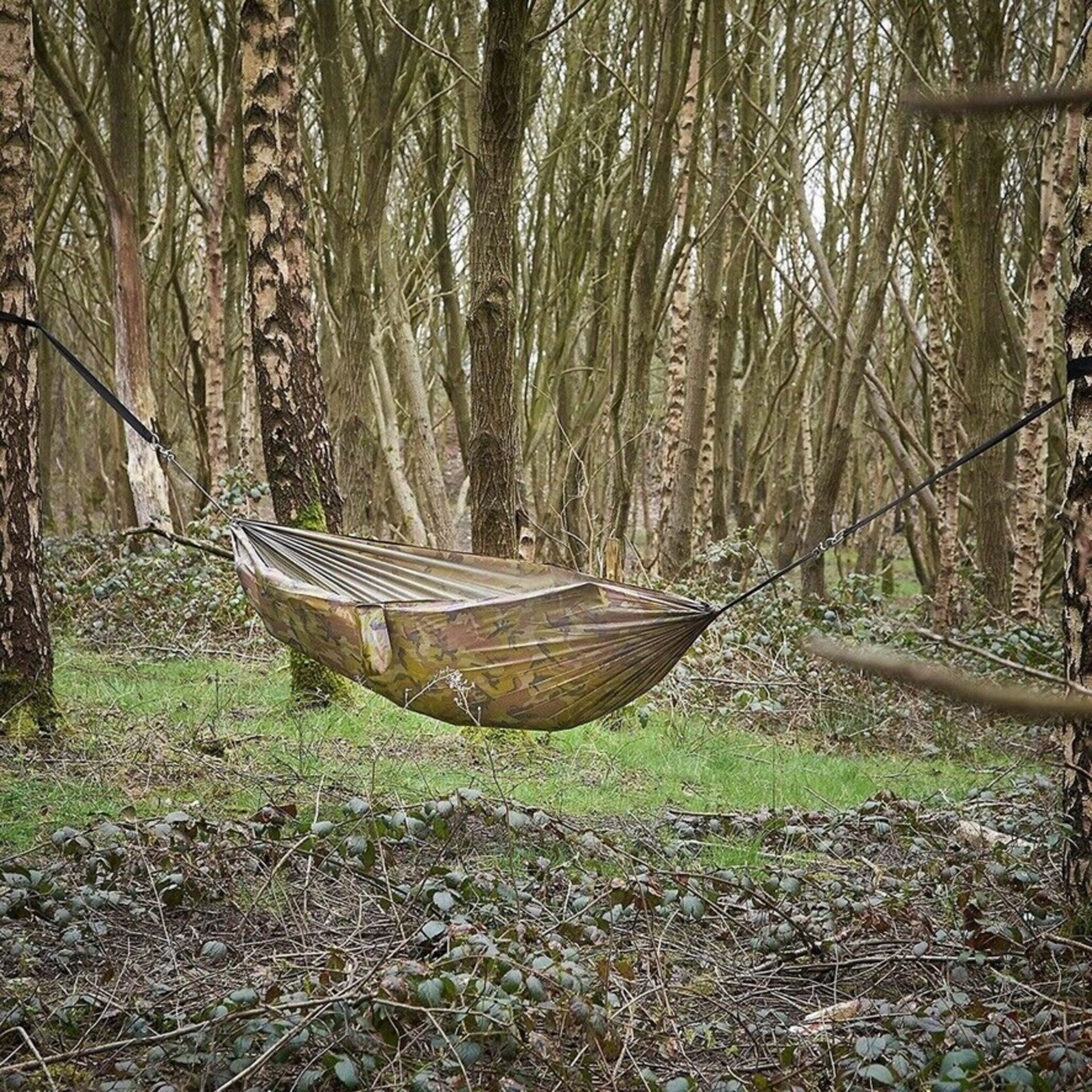 5 x VonHaus Single Outdoor Hammock With Heavy Duty Tree Straps. Camouflage Design - Image 7 of 7