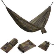 5 x VonHaus Single Outdoor Hammock With Heavy Duty Tree Straps. Camouflage Design