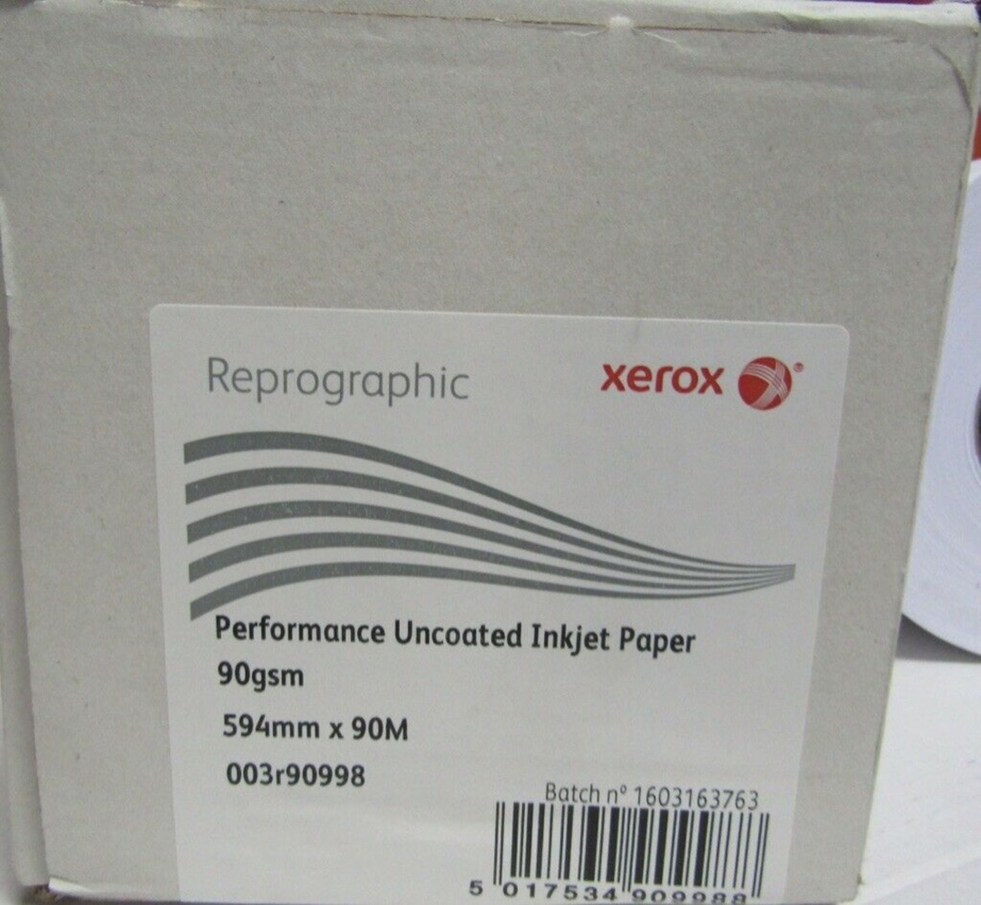 Xerox Performance Uncoated Inkjet Paper FSC CAD 594mm x 90m 90gsm - Image 3 of 3