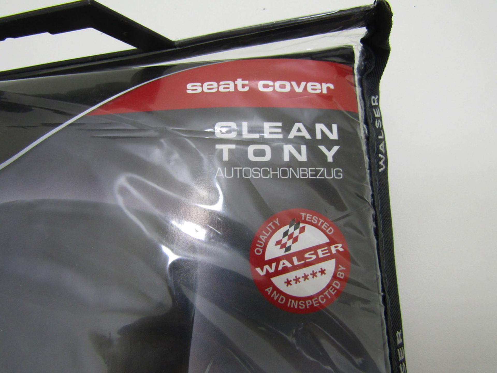 3 x Walser Car Seat Cover. Black Faux Leather - Image 2 of 4