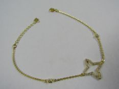 10 x Ankle Bracelet With Clear Stones