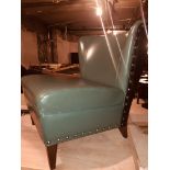 1x green studded morgan chairs
