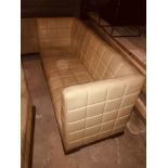 1x medium 2 seater white padded sofa