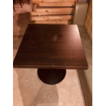 2x small square veneer tables