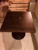 2x small square veneer tables