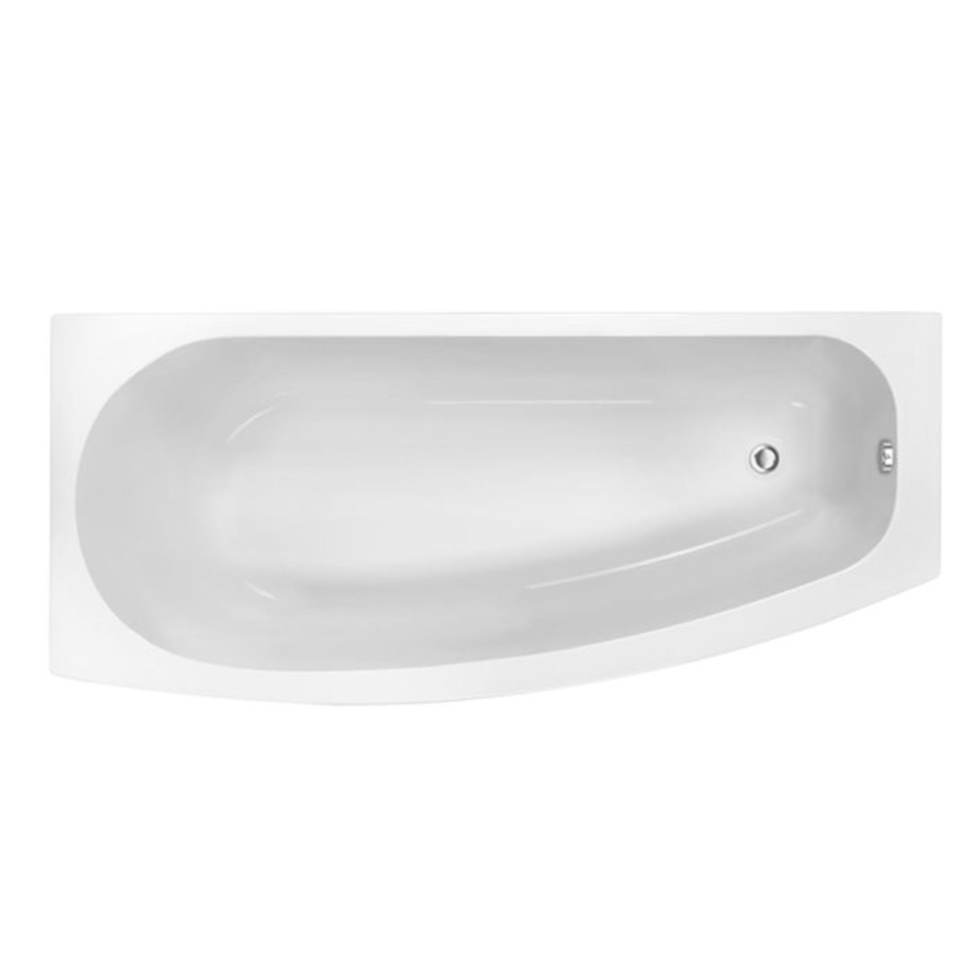 (KL193) 1700mm Right Hand Space Saver Shower Bath Screen Rail & Front Panel (Excludes End Panel). - Image 3 of 3