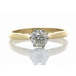 18ct Yellow Gold Brilliant Cut Diamond Engagement Ring J I2 0.61 Carats