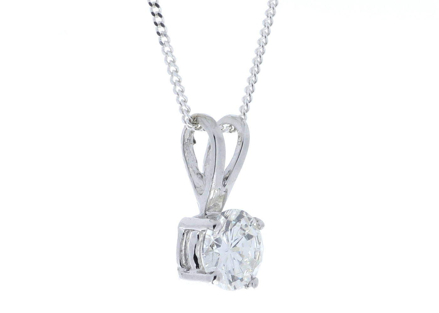 18ct Single Stone Claw Set Diamond Pendant 0.50 Carats - Image 2 of 4