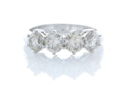 18ct White Gold Four Stone Claw Set Diamond Ring 2.10 Carats