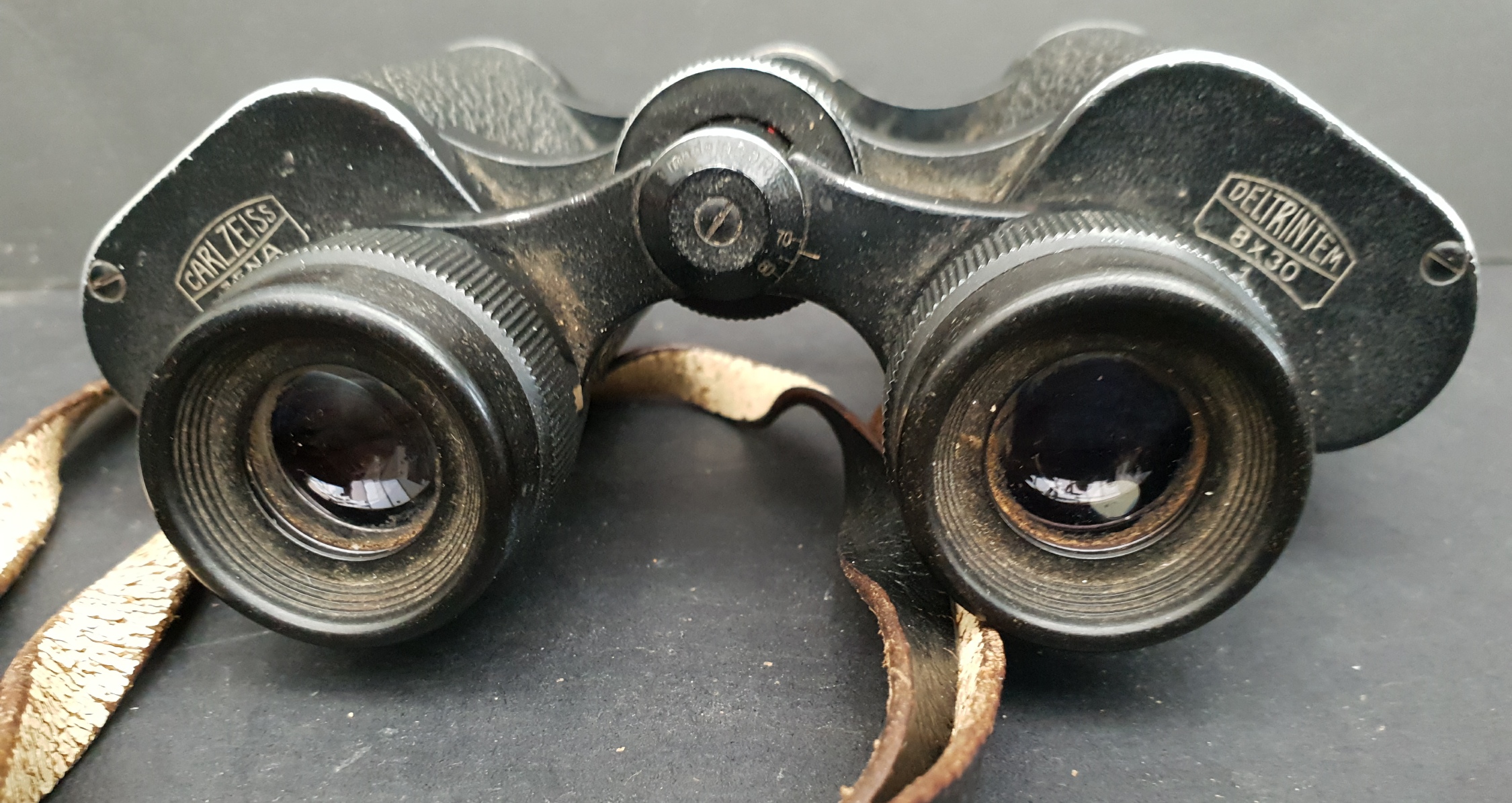 Vintage Carl Zeiss Jena Deltrintem 8 x 30 Binoculars & case - Image 3 of 7