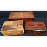3 Vintage Wooden Boxes 1 Oriental