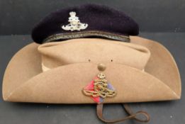 Military WWII Royal Artillary Slouch Hat 1942 & One Other