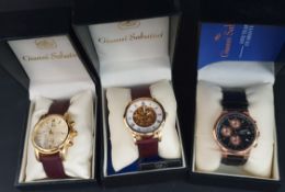 Vintage 3 x Collectable Gianni Sabatini Wrist Watches Boxed