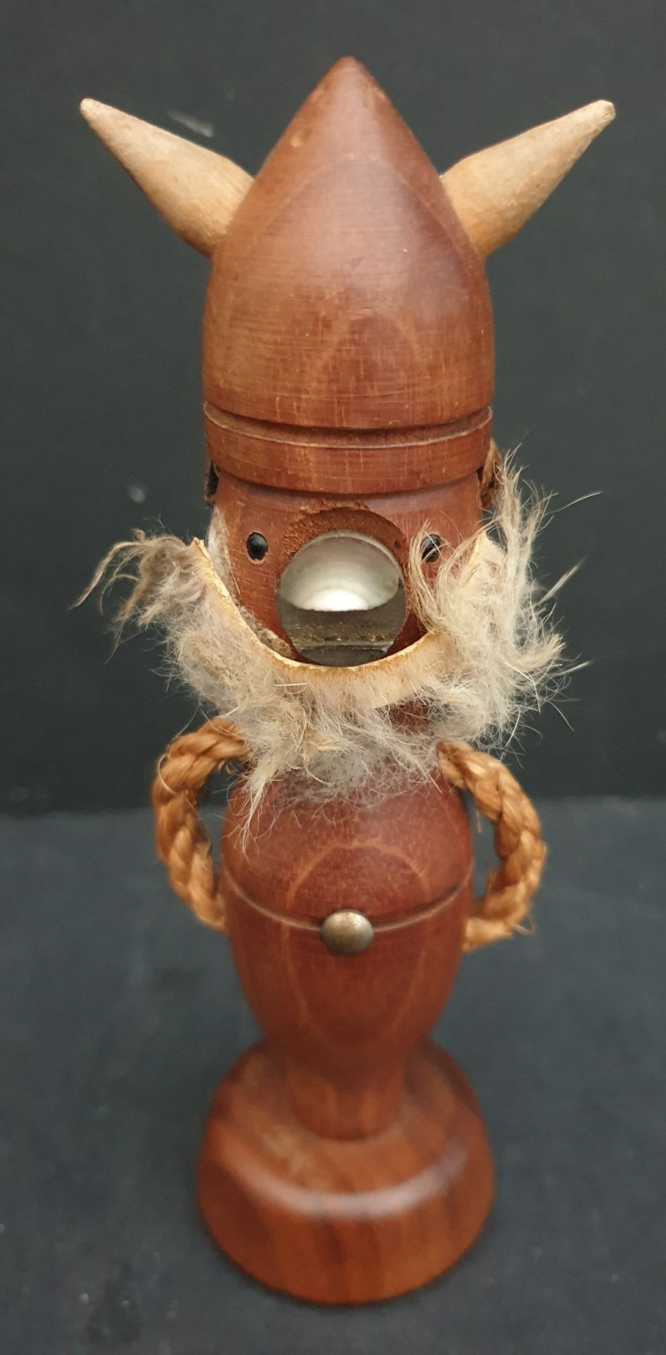 Vintage Teak Viking Figure Bottle Opener