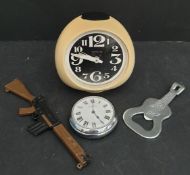 Vintage Parcel Includes Alarm ClocK & Action Man Rifle