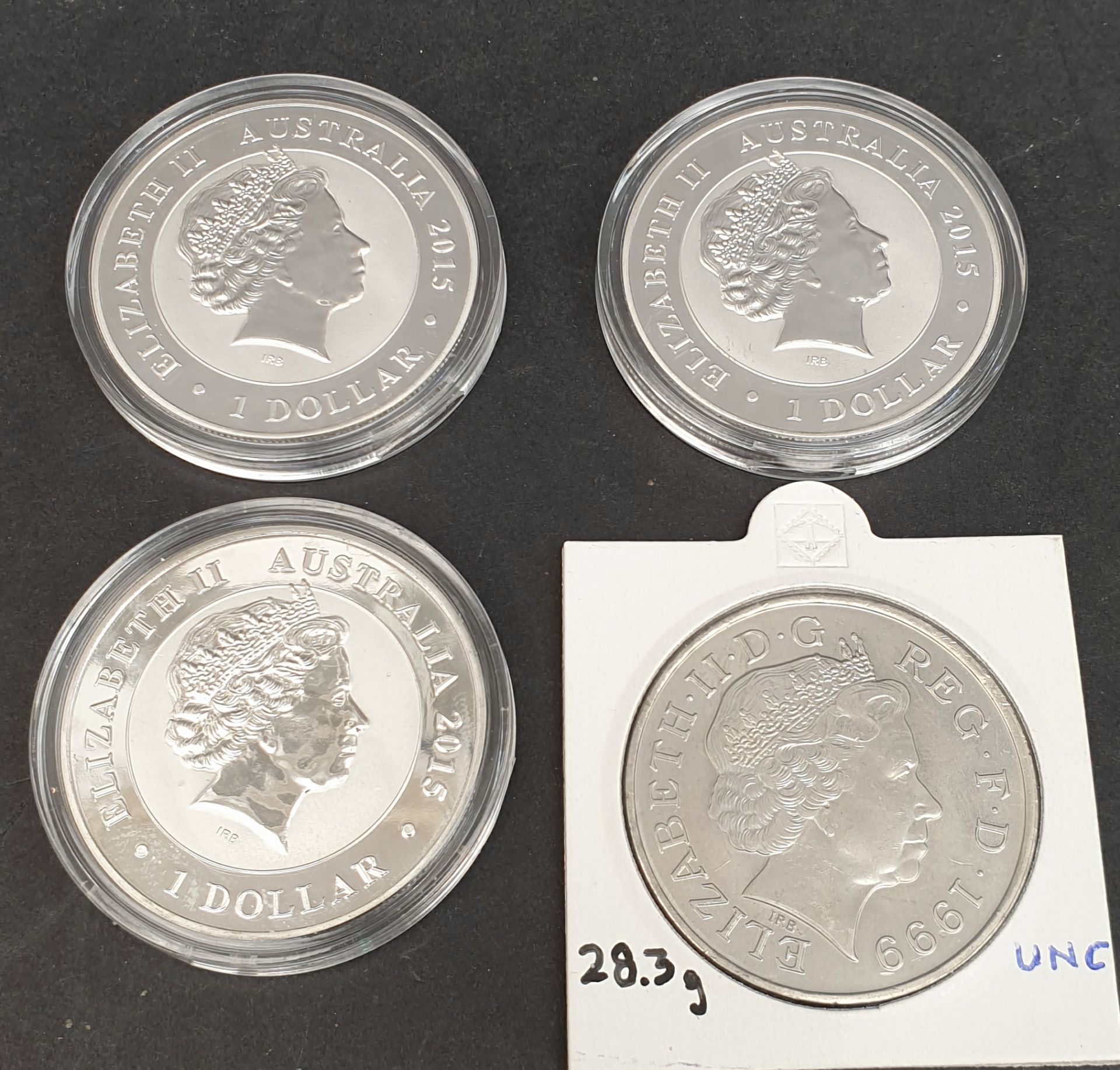 Collectable 3 x Silver .999 Australian Kookaburra Coins & 1 x 35 Coin
