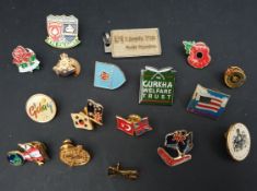 Parcel of 17 Badges and Tie Pins Military & Others