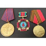 Vintage Russian & Yugoslavian Military Medals 3 in Total