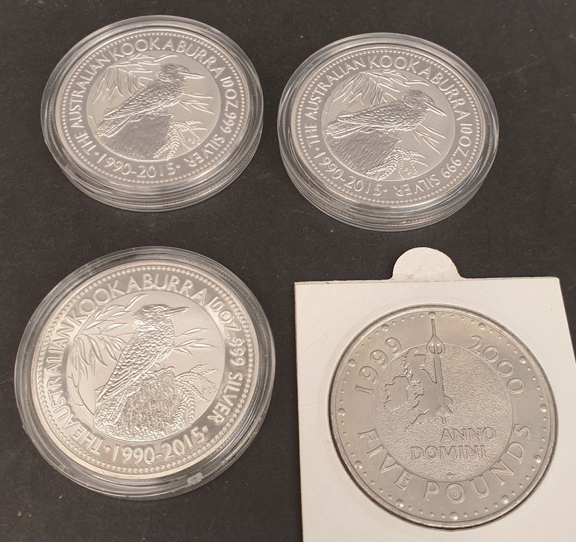 Collectable 3 x Silver .999 Australian Kookaburra Coins & 1 x 35 Coin - Image 2 of 3