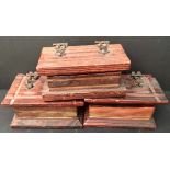 3 Carved wood Boxes