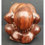 Vintage Carved Hardwood Oriental Figure