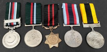 5 Assorted Pakistan Military Medals