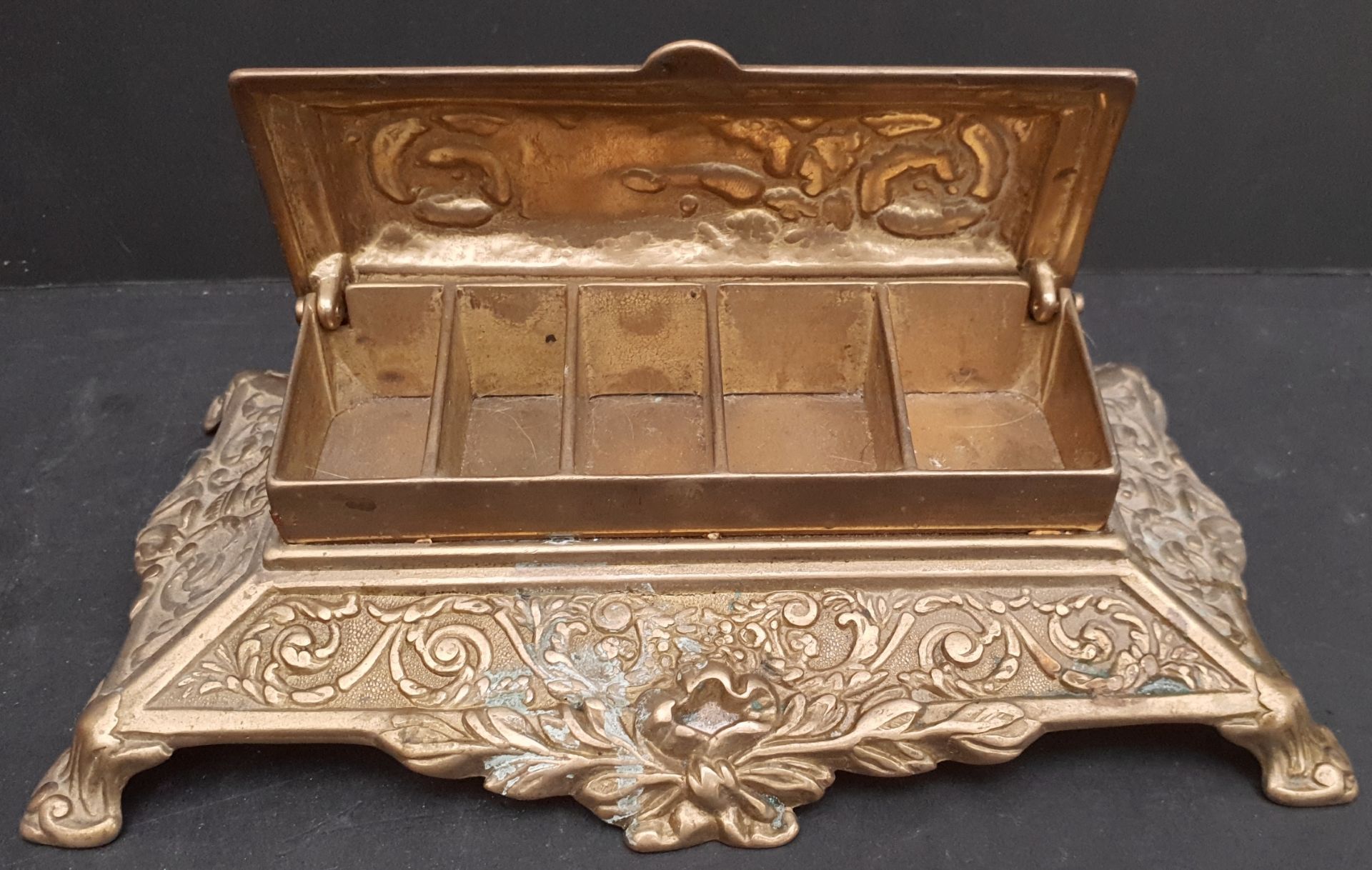 Vintage Brass Stamp Box - Image 2 of 3