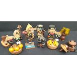 Vintage Parcel of 12 Retro Figures Includes African and Viking