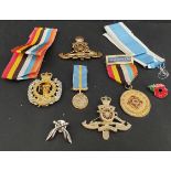 Parcel of Military Badges Medal Ribbons & Lapel Badges