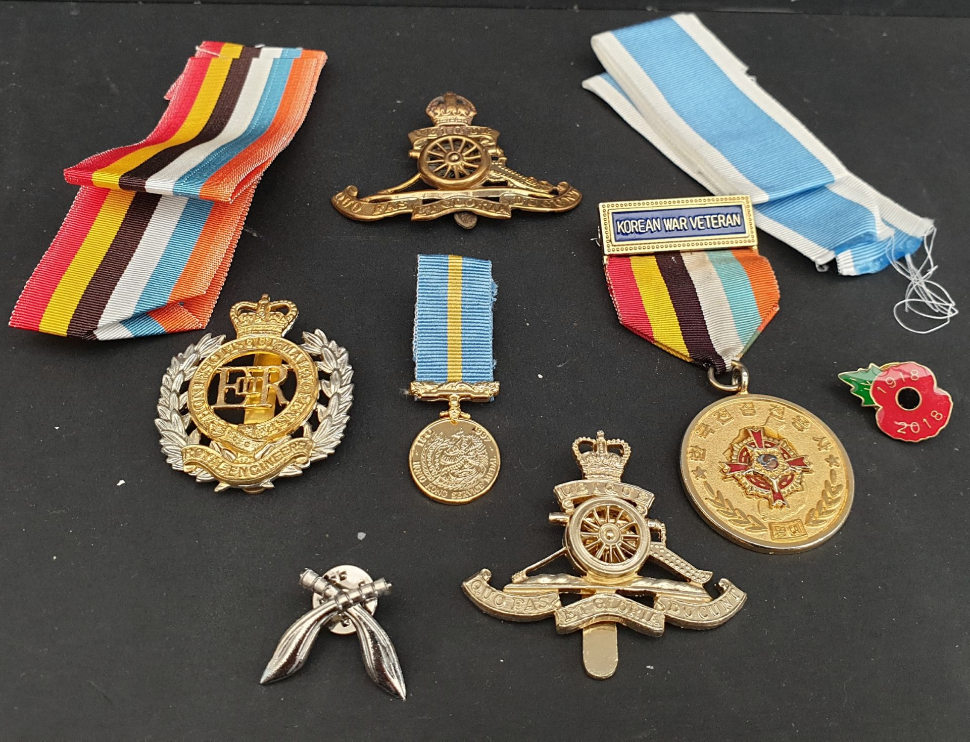 Parcel of Military Badges Medal Ribbons & Lapel Badges