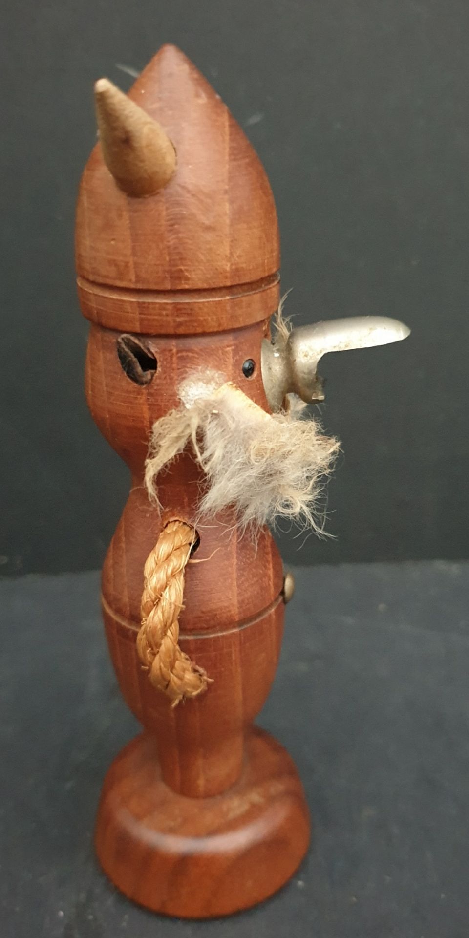 Vintage Teak Viking Figure Bottle Opener - Image 2 of 2