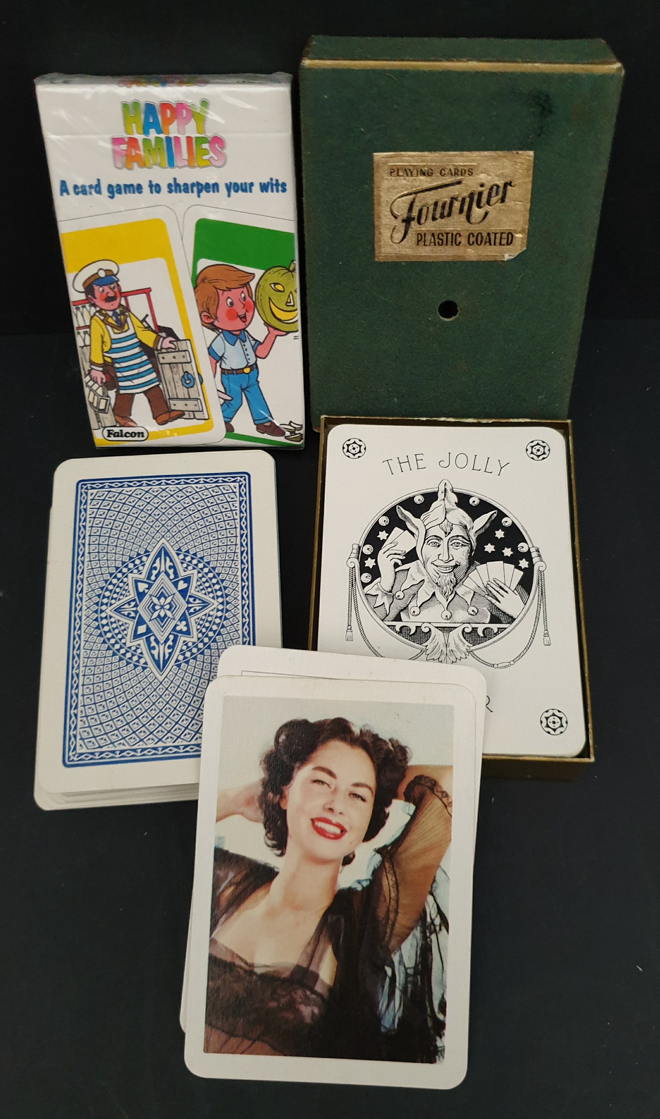 Vintage Fournier Playing Cards & 2 Others