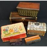 Vintage Boxes Wooden Stamps & Toy Building Blocks