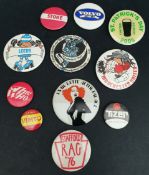 Vintage Pin Badges Includes The Who, Knebworth 1976 Football etc
