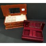 2 Vintage Jewellery Boxes