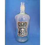 Vintage Large Apothecary Bottle with poison label Steampunk.