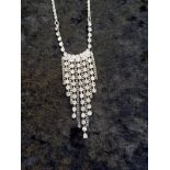 Art Deco Style Diamante Necklace Costume Jewellery