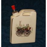 A rare ceramic drinks decanter / hip flask