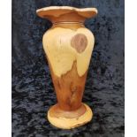 Hand turned wood vase rich natural colours interesting grain paterns decorative