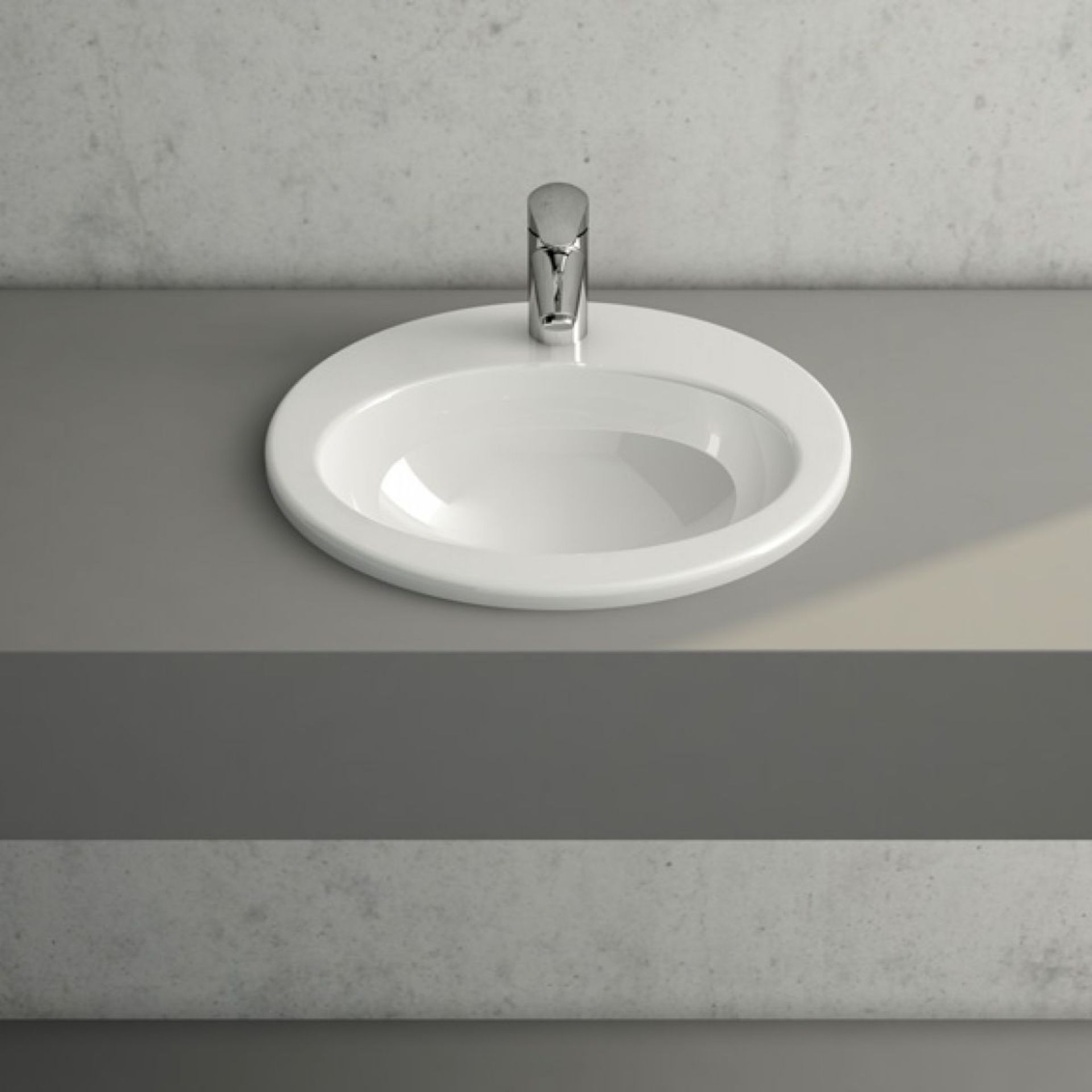 (QP220) VitrA S20 Round Inset Basin. RRP £103.99. This VitrA S20 basin has been carefully desi...((