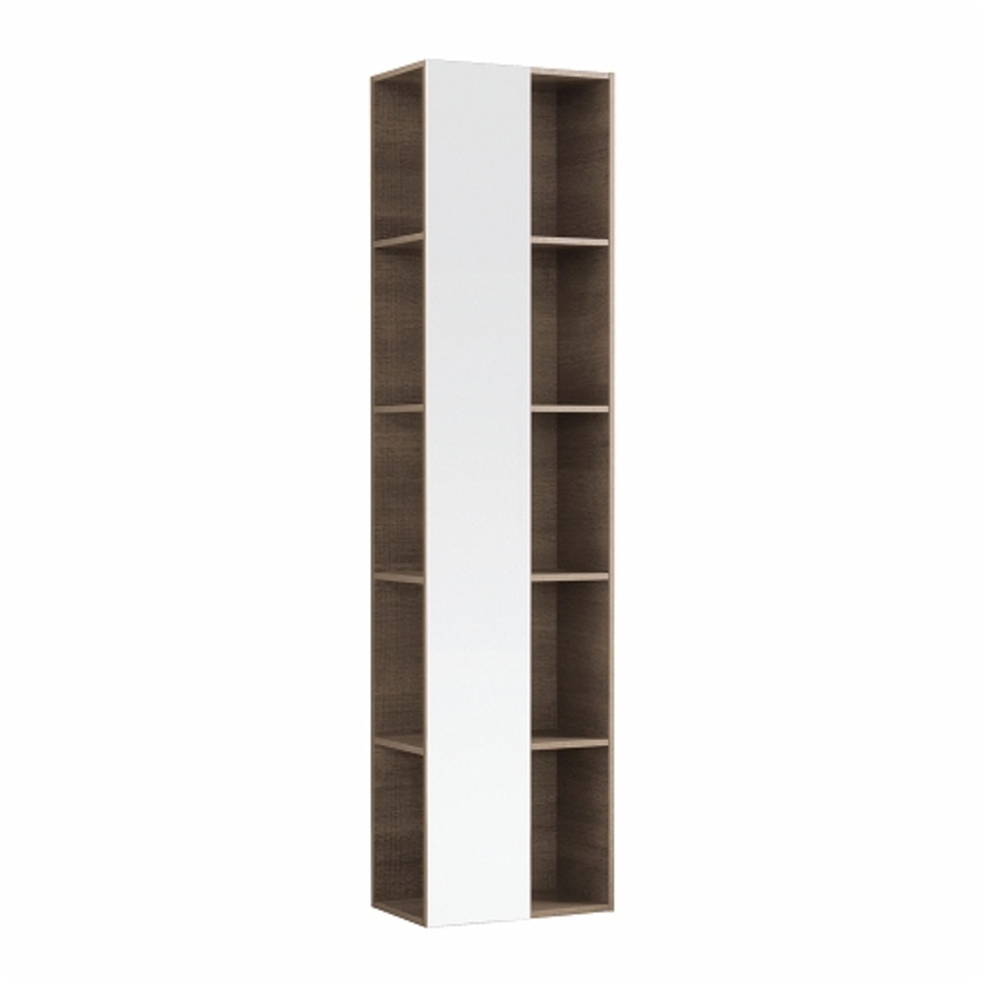 (UR6) Keramag 1600mm Citterio Tall Shelf Storage Cabinet with Mirror. RRP £911.99. Grey/Brown... - Image 3 of 4