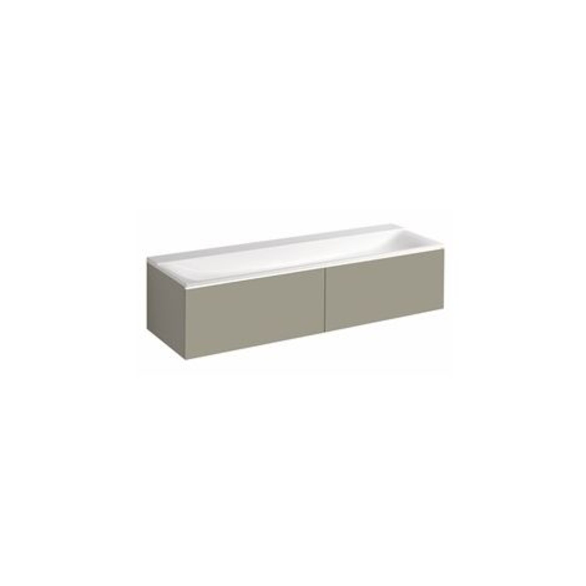 (UR2) Keramag 1595mm Xeno Greige Matt Vanity Unit With 2 Drawers. RRP £1,132.99. Comes complet... - Image 2 of 4