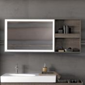(UR30) Keramag Citterio Grey/Brown Illuminated Mirror With shelf Right/Left. RRP £779.99. Citt...