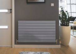 (RC17) 600x578mm Modena Designer Anthracite Double Panel Horizontal Radiator. RRP £389.99. Sty...